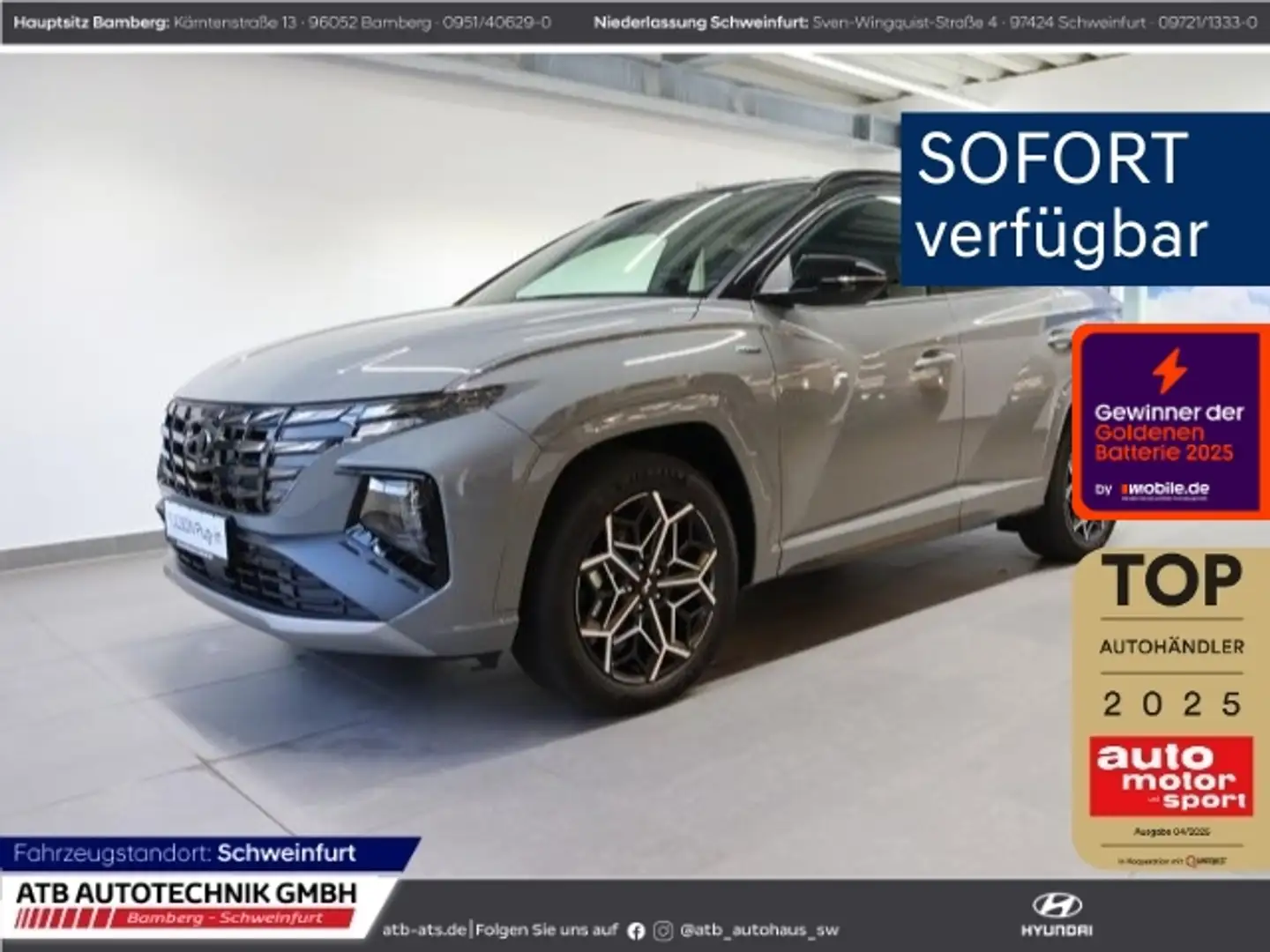 Hyundai TUCSON 1.6 T-GDi PHEV 4WD N Line, Sitz-Paket Navi digital Grau - 1