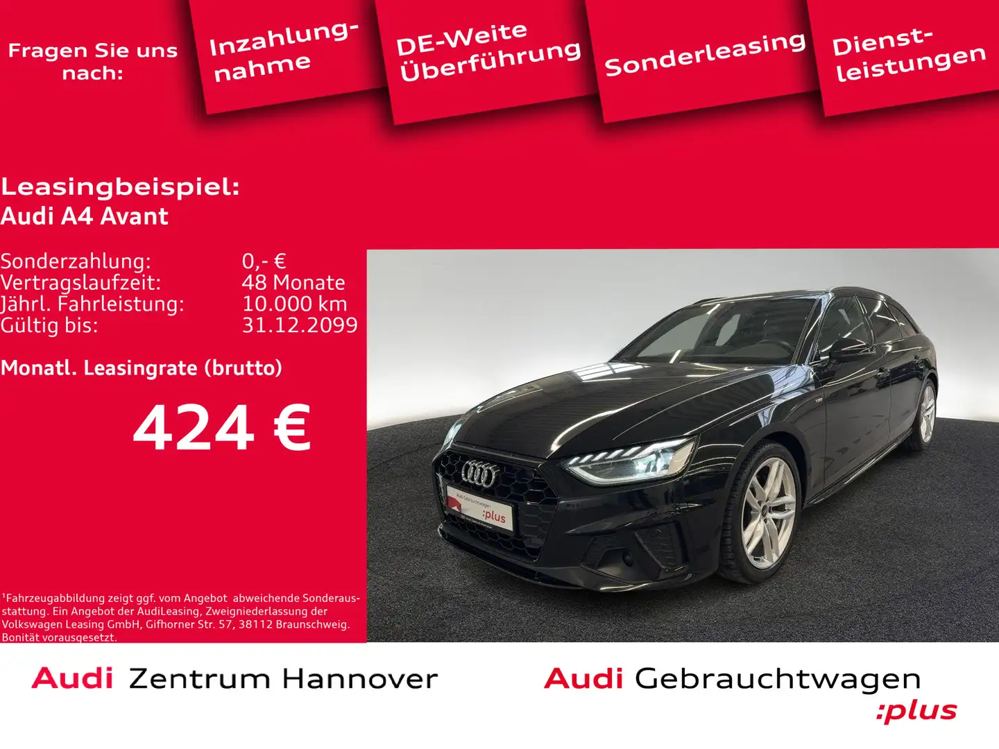 Audi A4 S line 35 TDI AHK LED virtual Cockpit Noir - 1