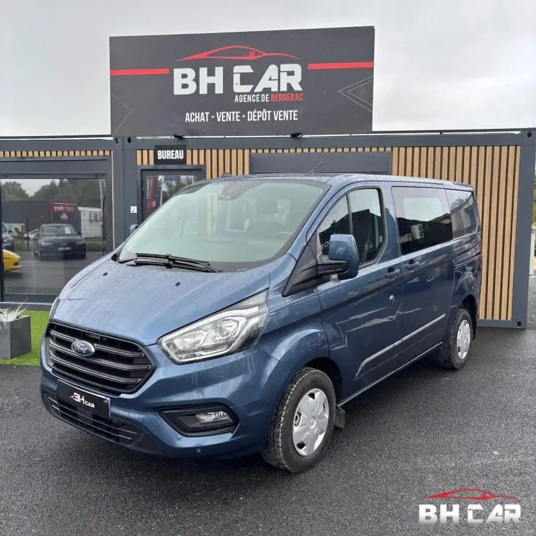 Ford Transit Custom Vu FOURGON 300 2.0 TDCI 130 L1H1 TREND BUSI Blauw - 1