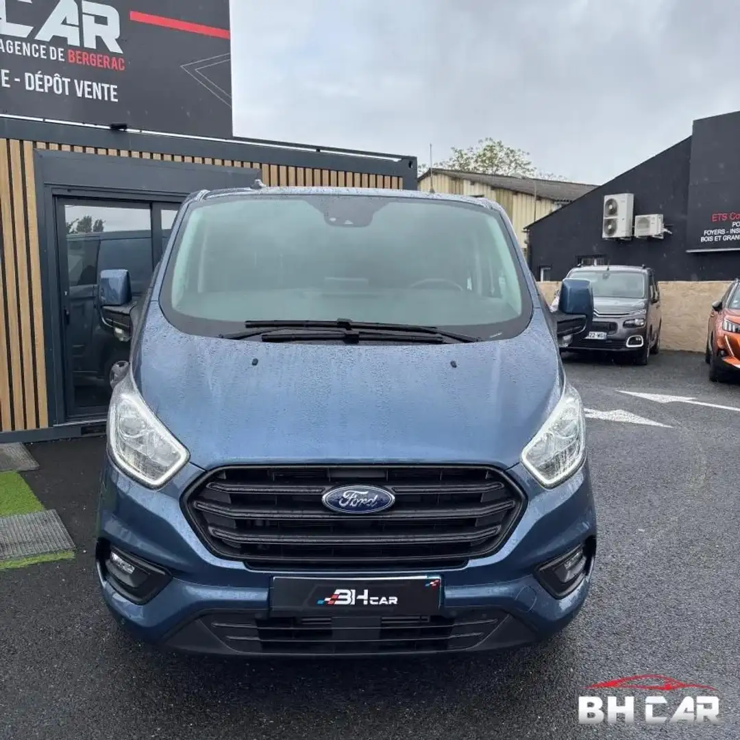 Ford Transit Custom Vu FOURGON 300 2.0 TDCI 130 L1H1 TREND BUSI Blauw - 2