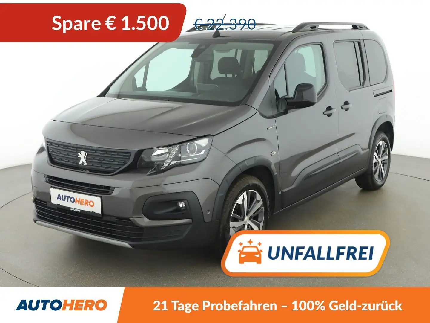 Peugeot Rifter 1.5 Blue-HDi GT-Line L1 Gris - 1