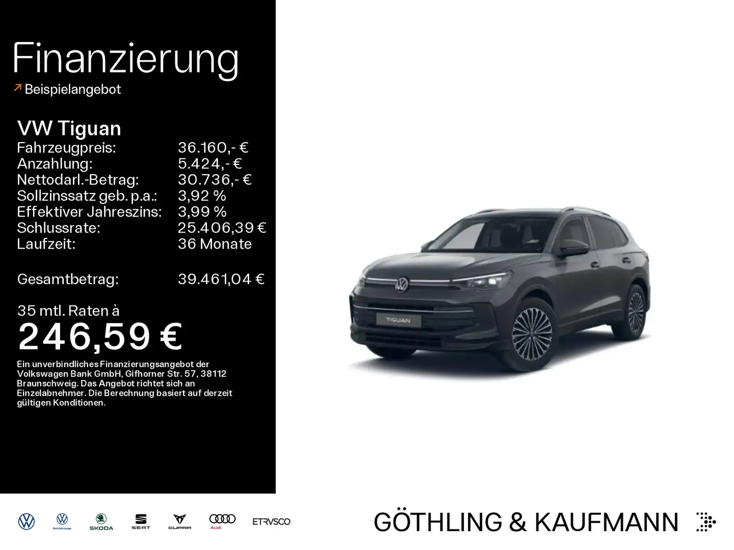 Volkswagen Tiguan 2.0 TDI DSG LIFE*LED*AHK*KAMERA*NAVI*KLIM Grau - 1