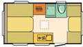 Caravans-Wohnm Sonstige Poly Corsar 370 Wohnwagen Weiß - thumbnail 2