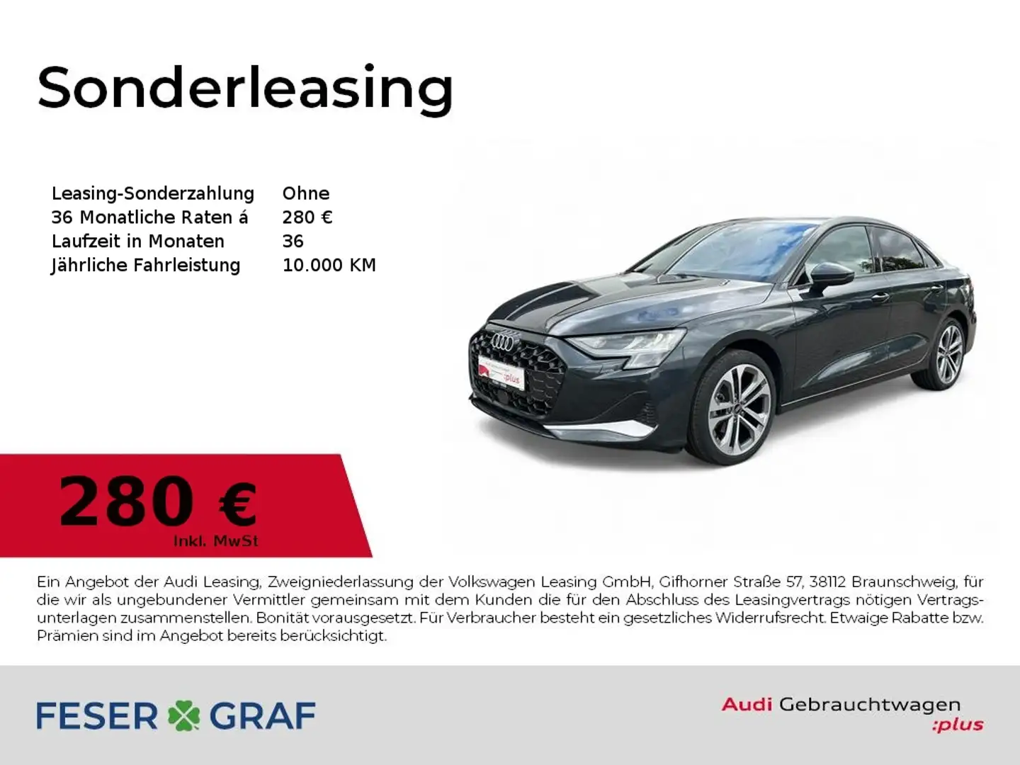 Audi A3 Limousine advanced 35TFSI/Navi+/SHZ/SONOS/HUD/AHK/ Grau - 1