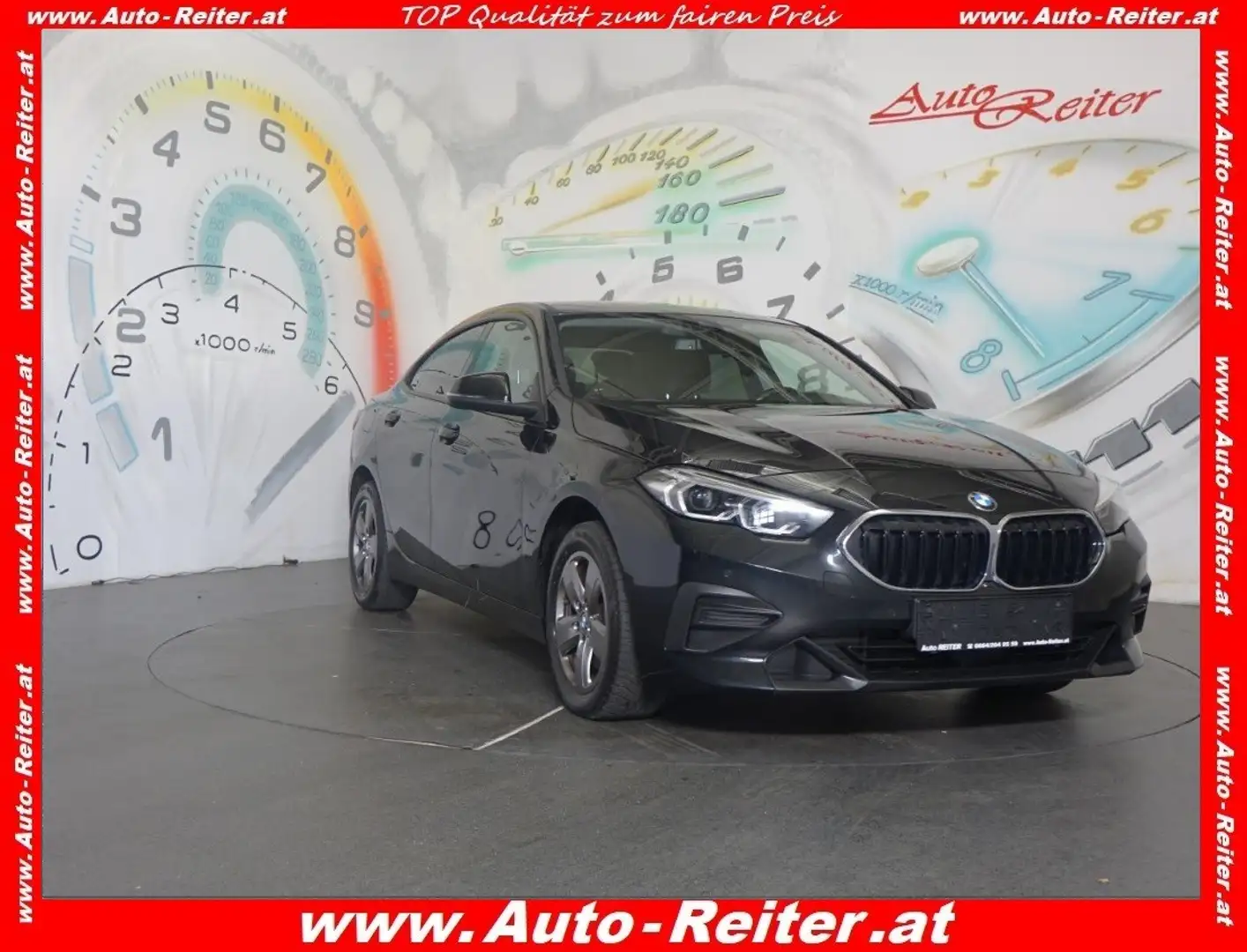 BMW 216 d Gran Coupe Aut. *LED, NAVI, TEILLEDER* Schwarz - 1
