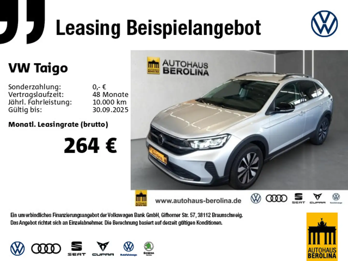 Volkswagen Taigo 1.0 TSI Goal DSG *Digi.C-Pro*R-CAM*ACC* Silber - 1