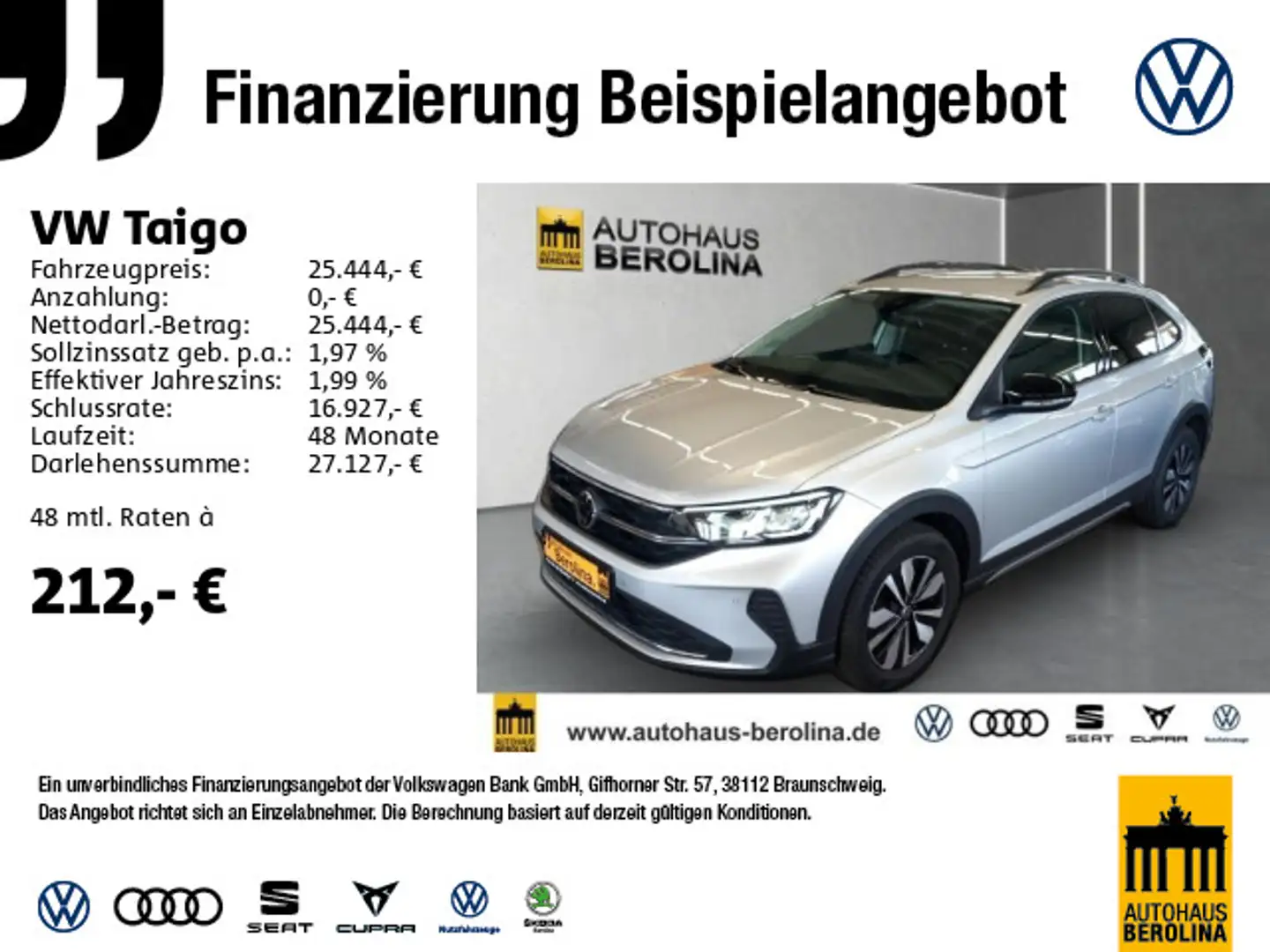 Volkswagen Taigo 1.0 TSI Goal DSG *Digi.C-Pro*R-CAM*ACC* Argento - 1