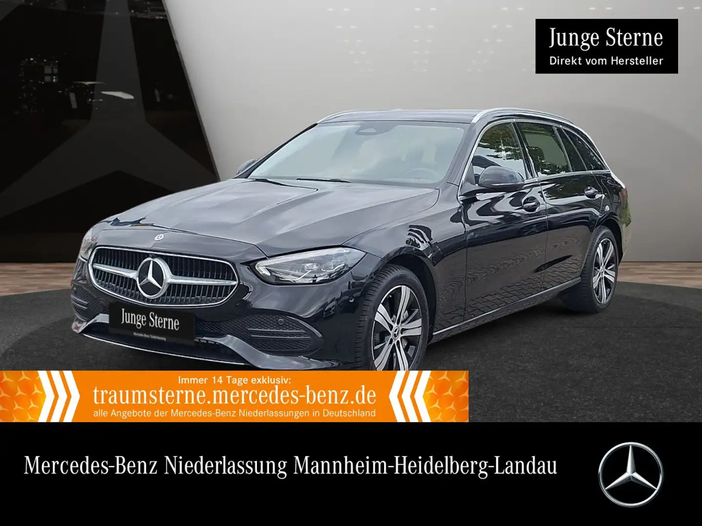 Mercedes-Benz C 300 e T AVANTG+PANO+360+AHK+LED+TOTW+KEYLESS+9G Schwarz - 1