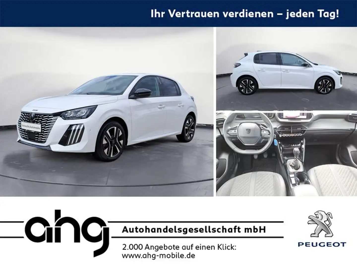 Peugeot 208 PureTech 100 Allure Pack Bluetooth PDC Klima Weiß - 1