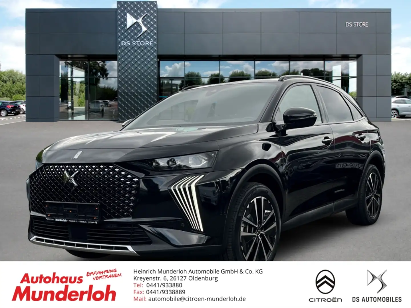 DS Automobiles DS 7 E-Tense 300 Rivoli 4x4 Hybrid Digitales Cockpit Fo Schwarz - 1
