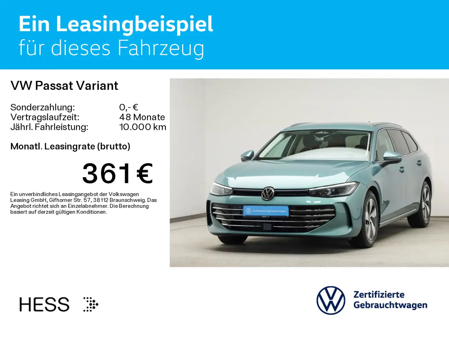 Volkswagen Passat Variant 2.0 TDI DSG ELEGANCE*AHK*KAMERA*I Grün - 2