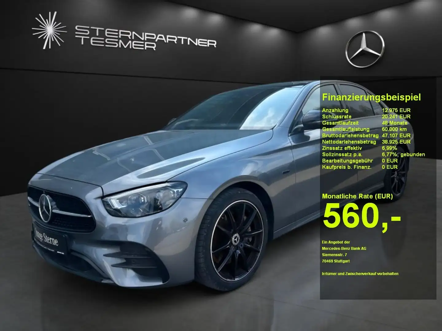 Mercedes-Benz E 300 AMG Night+MBEAM+BURM.+MEMORY+PANO+AHK Grijs - 1