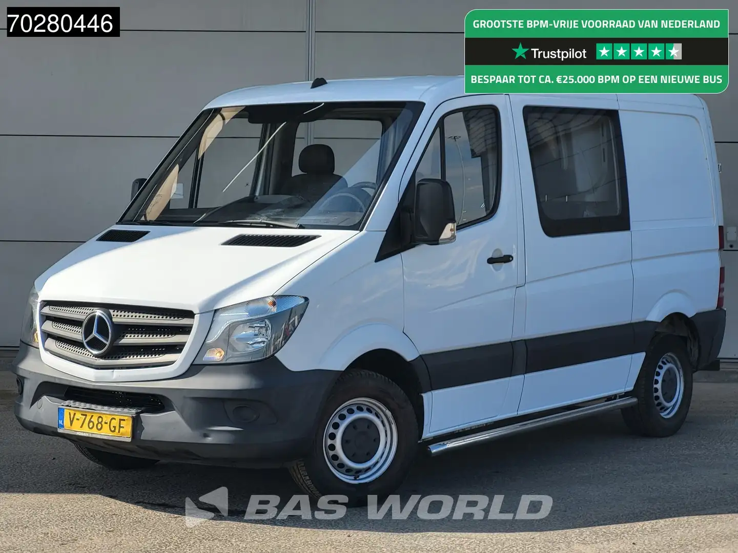 Mercedes-Benz Sprinter 211 CDI Automaat Dubbel Cabine Trekhaak Navi Airco Wit - 1