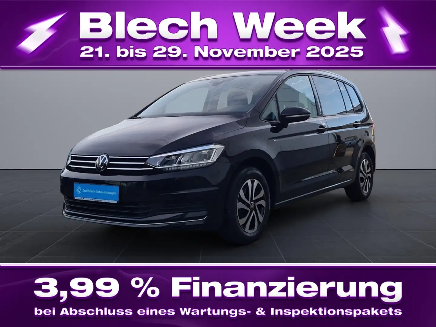 Volkswagen Touran 1.5 TSI DSG ACTIVE+LED+ACC+KAMERA+BEHEIZBAREFRONT Nero - 1