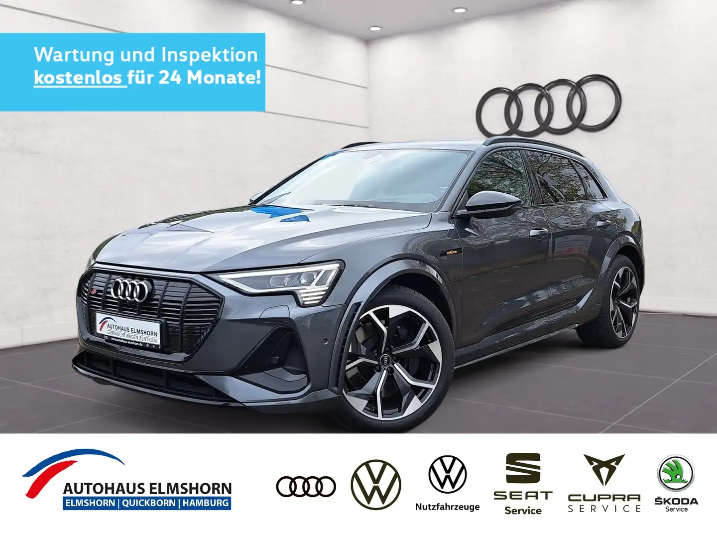 Audi e-tron S quattro AHK PANO MATRIX B&O KAM HEAD 21" 4xSHZ Grau - 1