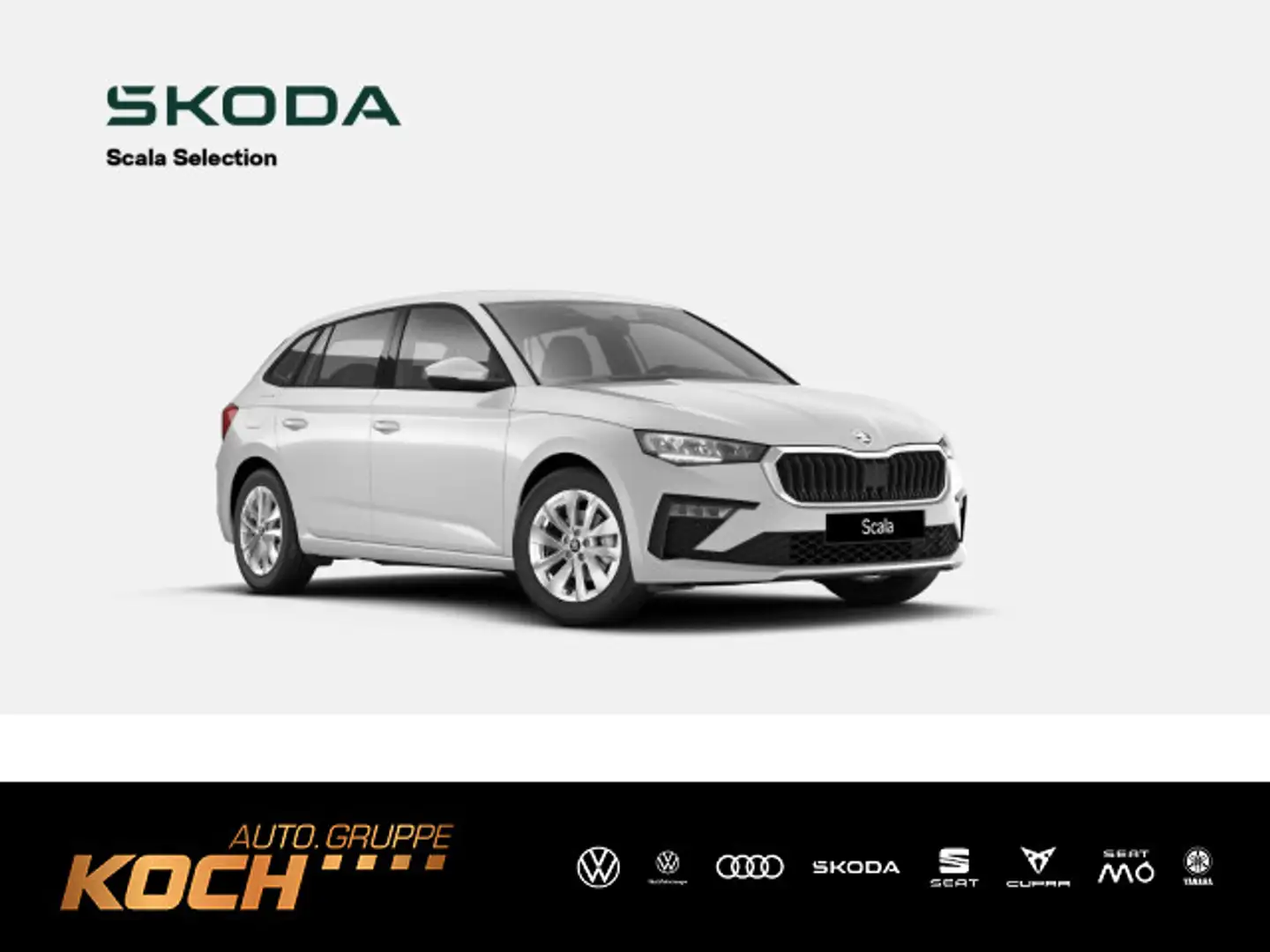 Skoda Scala Selection 1.0TSI*AHK*LED*RFK* Weiß - 1