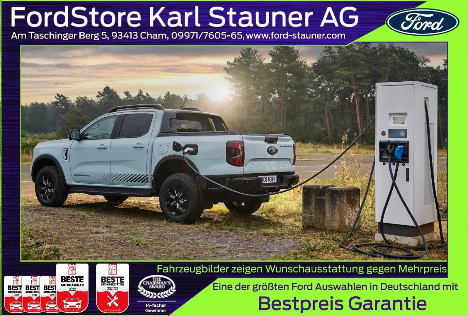 Ford Ranger XLT DOKA 2.3 PHEV 4x4 0,0% FIN mgl.* Weiß - 1
