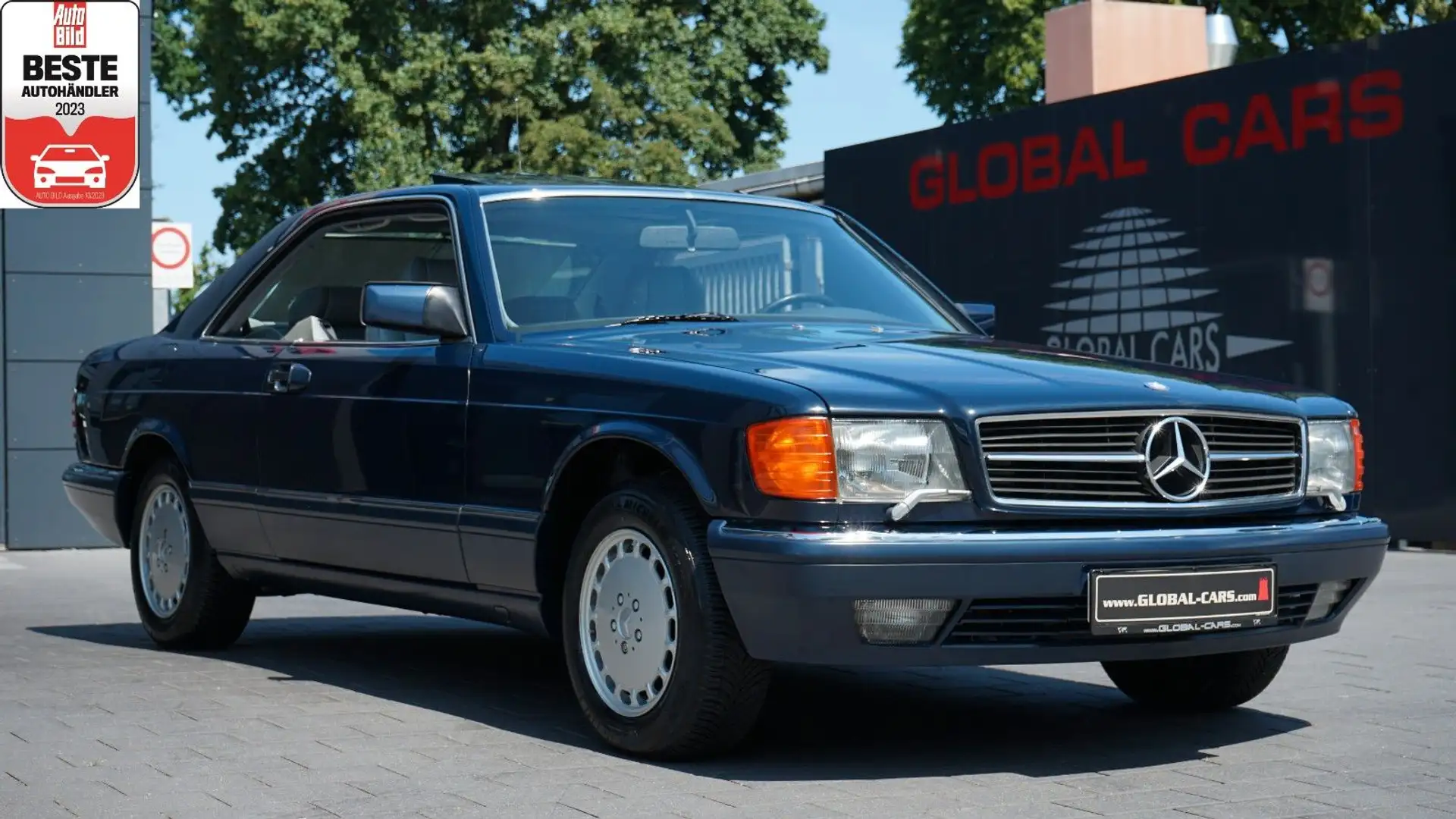 Mercedes-Benz 500 SEC 1. HAND*DEUTSCH*SCHECKHEFT*SITZHEIZUNG* Blauw - 1