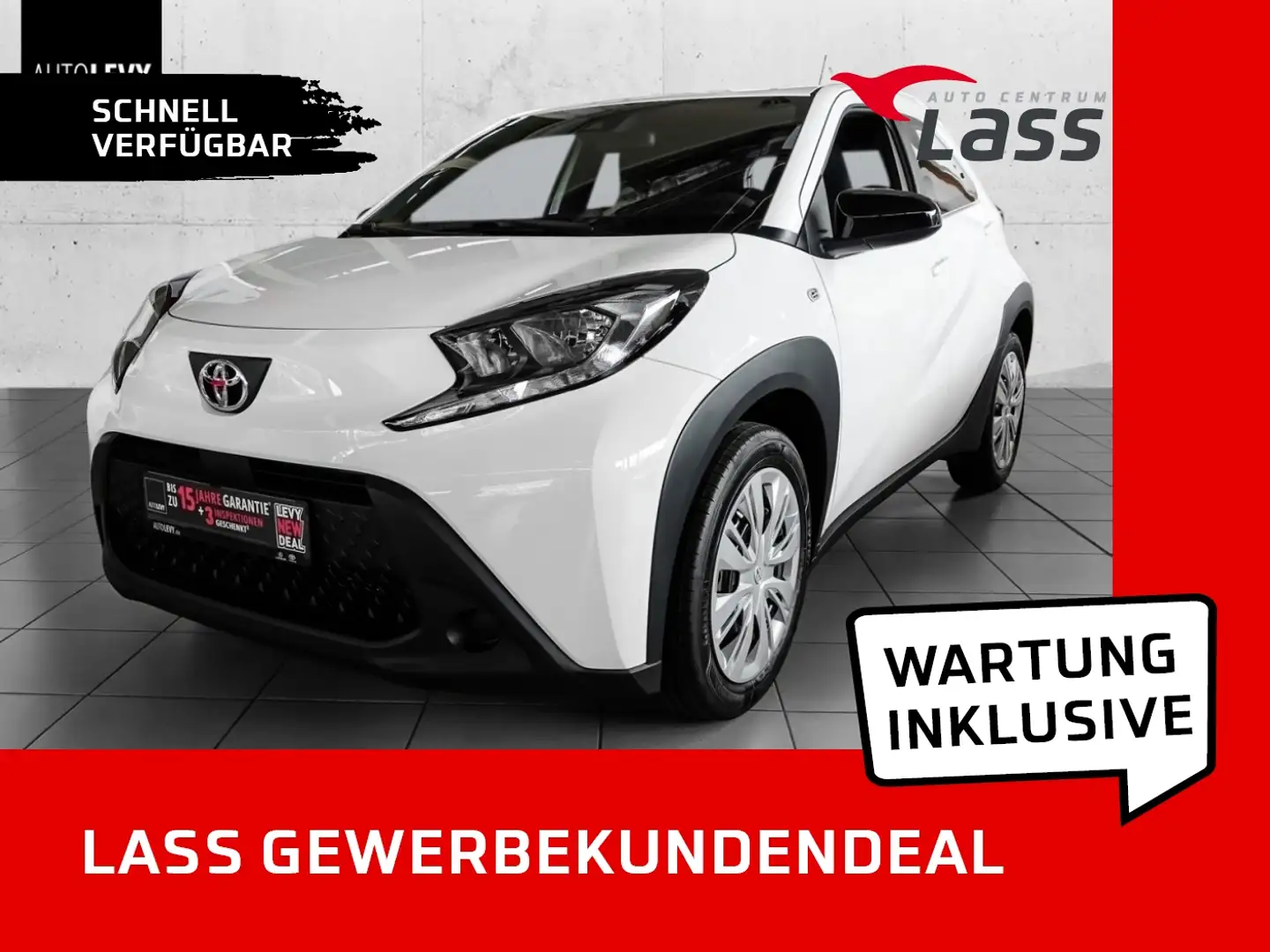 Toyota Aygo X Autom Business inkl Wartung+CarPlay+R.Kam Weiß - 1