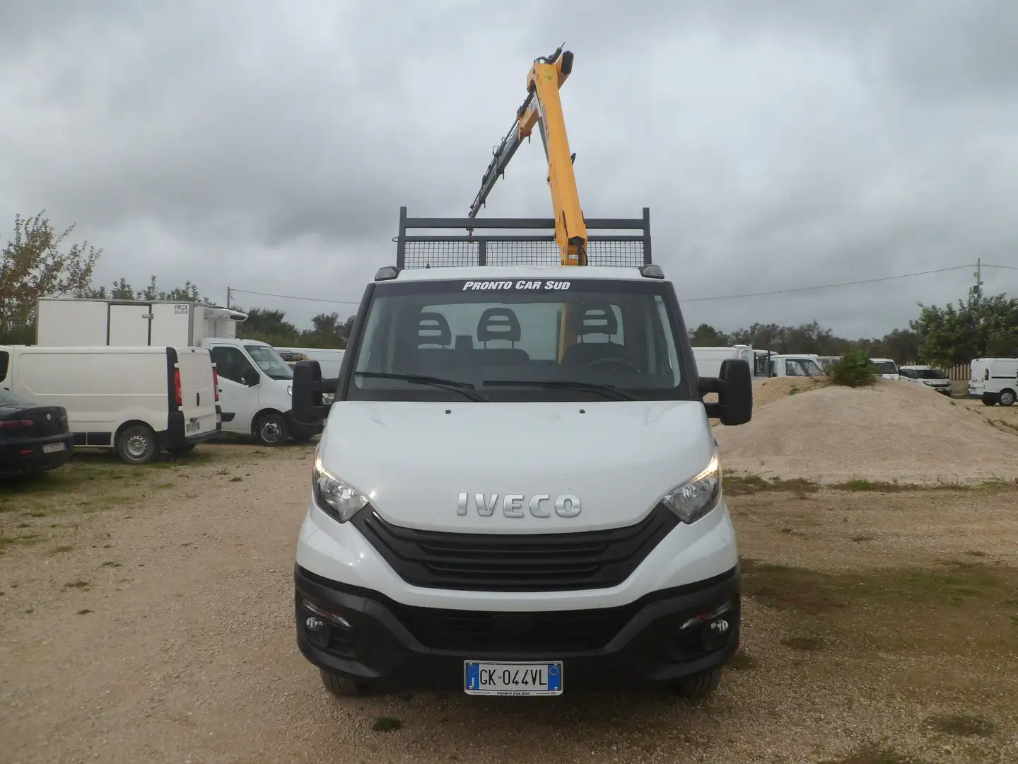 Iveco Daily 35c14 ribaltabile con gru Bianco - 2