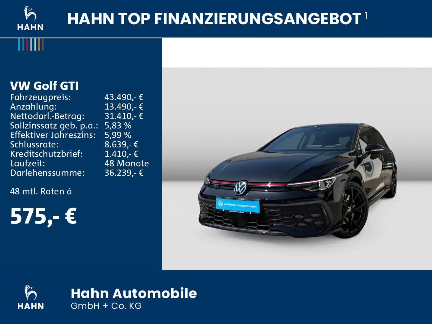 Volkswagen Golf GTI Golf VIII GTI 2.0TSI DSG Cam Navi H&K Matrix ACC Schwarz - 2