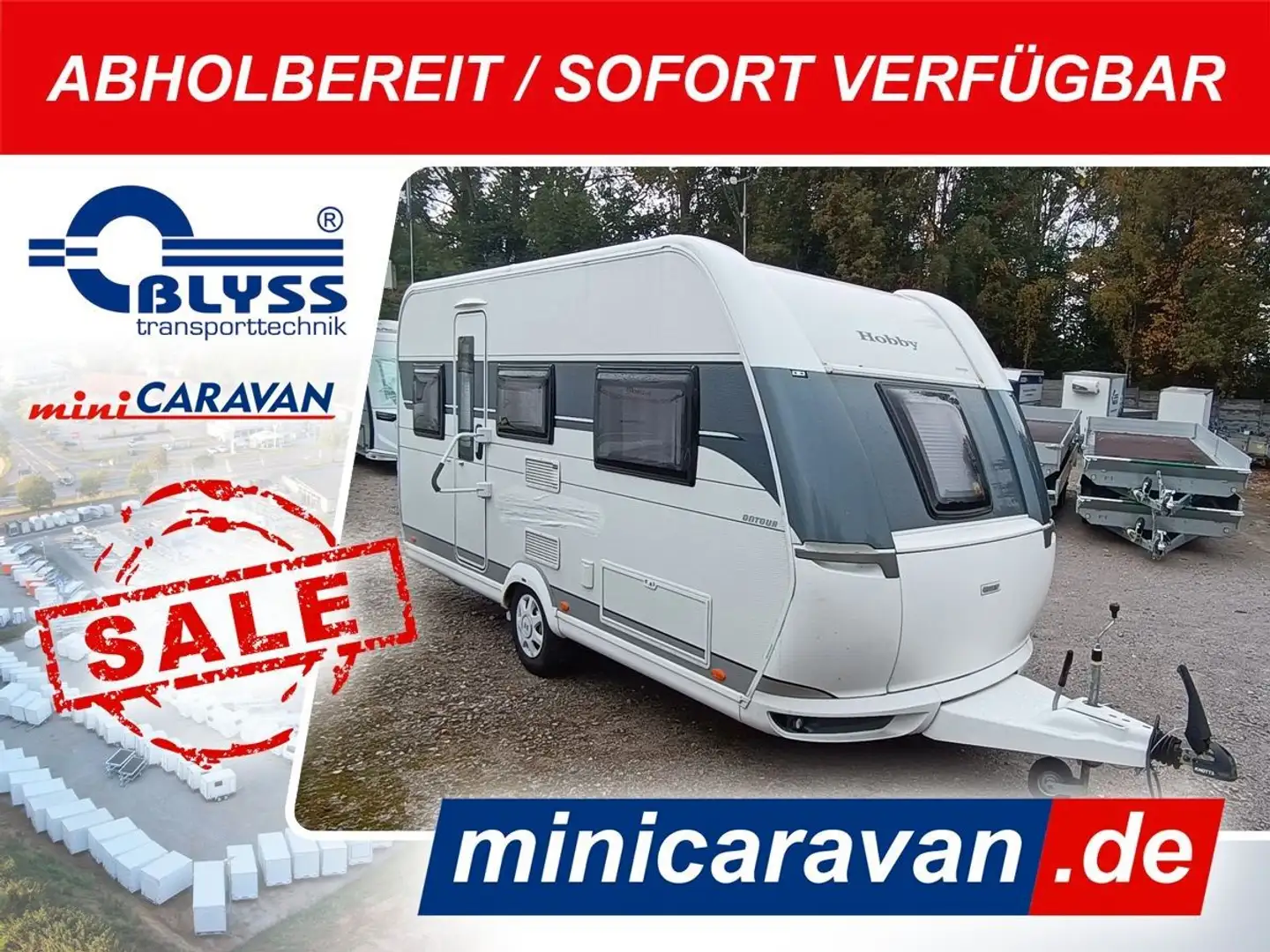 Hobby ONTOUR 470 UL Camping Wohnwagen 1500kg zGG Weiß - 1