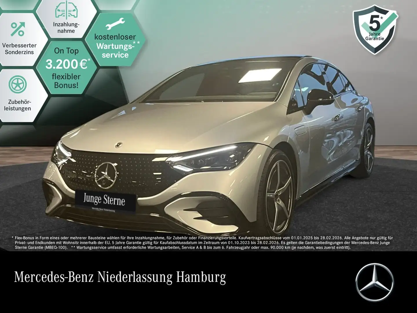 Mercedes-Benz EQE 300 AMG Burmester 3D Fahrass 360° Pano Distr. Argent - 1