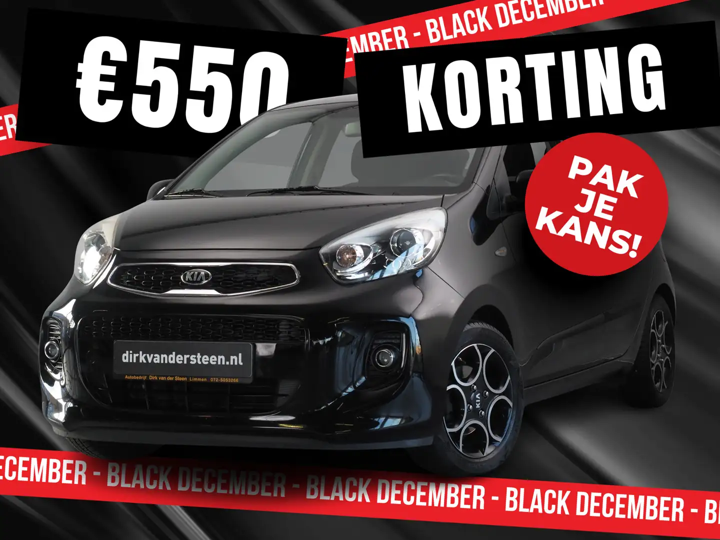 Kia Picanto 1.0 CVVT DynamicLine | Cruise Control | Bluetooth Negro - 1