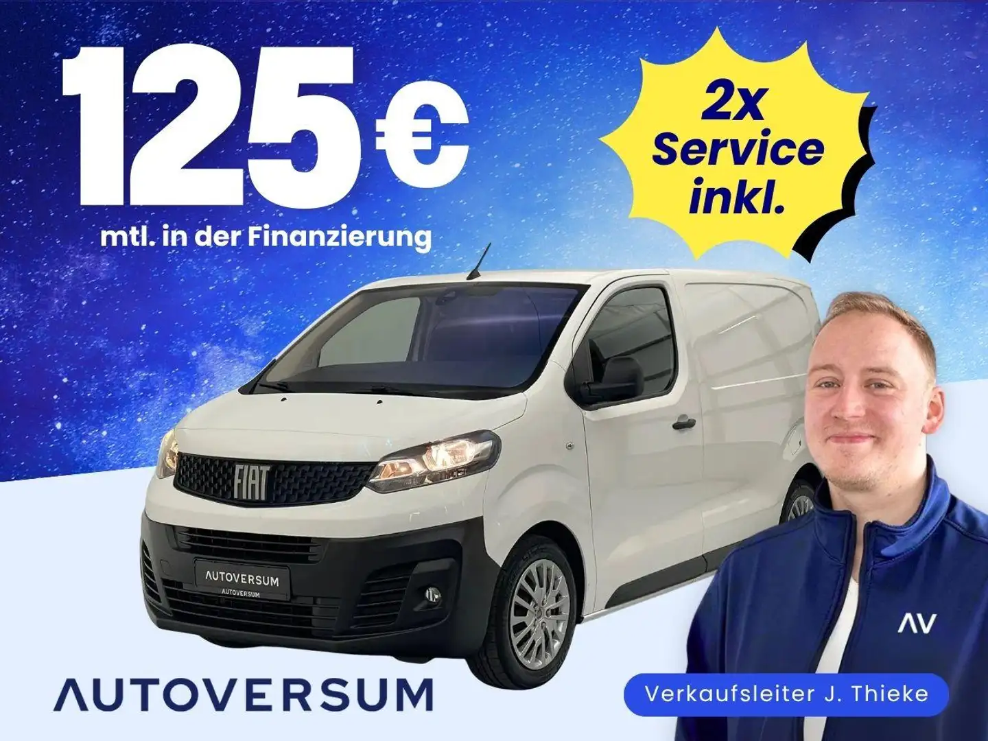 Fiat Scudo 1.5 Multijet  L1 SX KLIMA*NAVI* Weiß - 1