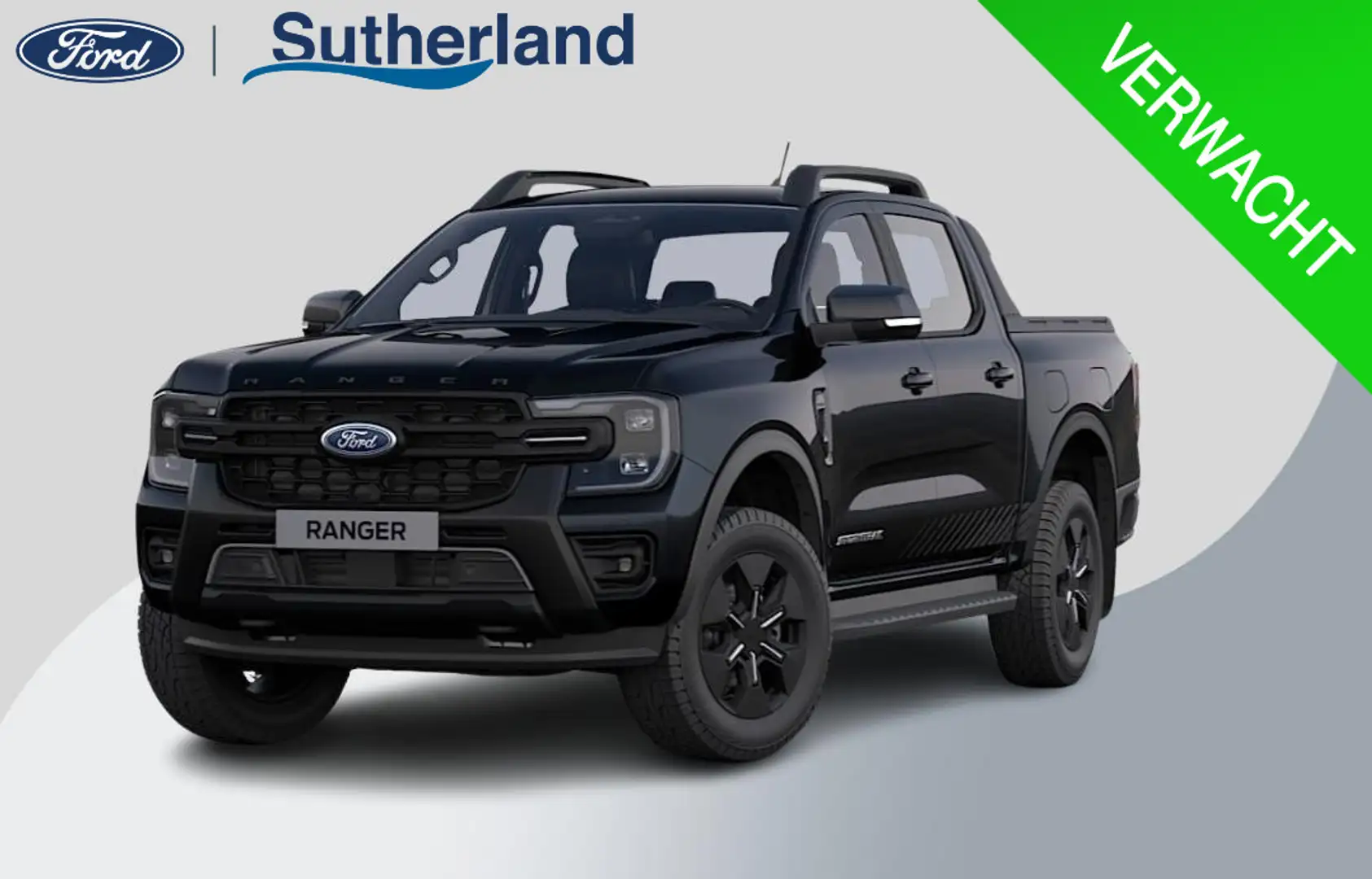 Ford Ranger 2.3 PHEV Stormtrak Double Cab 281pk | 5 persoons! Zwart - 1
