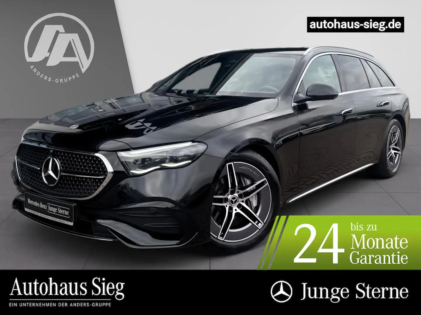 Mercedes-Benz E 220 d T AMG+Distr+Burm+AHK+Keyles+DIGITAL+360+ Noir - 1