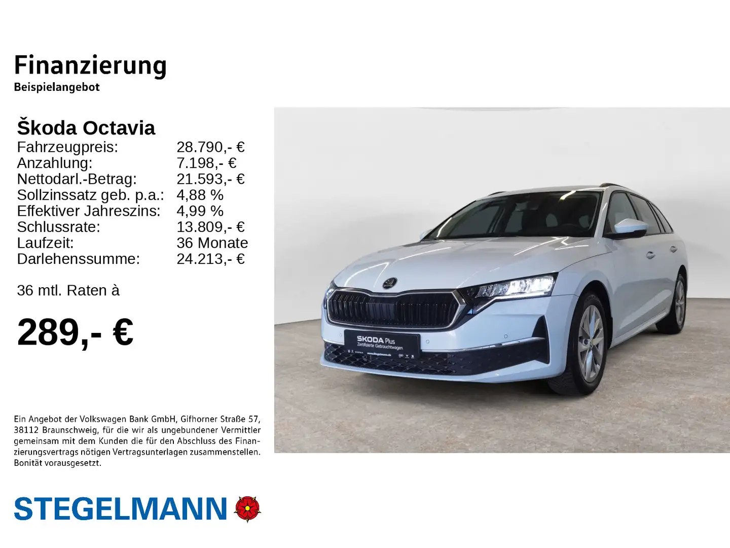 Skoda Octavia Combi 1.5 eTSI DSG Selection *LED*Navi*K Weiß - 2