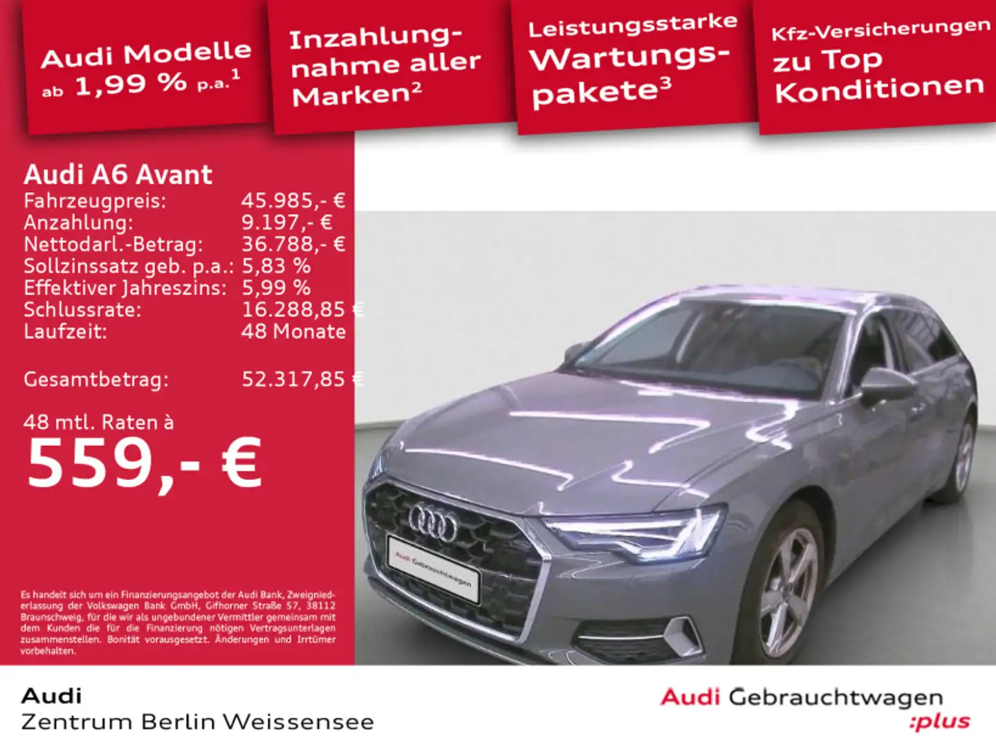 Audi A6 35 TDI S-TRO*ADVANCED*LED*AHK*ACC*ASG** Grau - 1