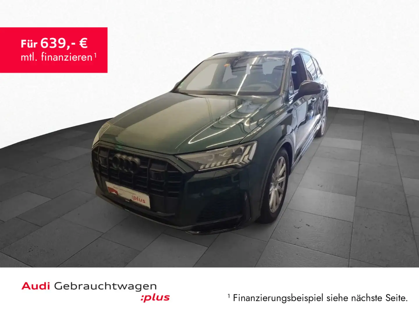 Audi Q7 60 TFSI e qu. S line Laser B&O HuD AHK 360° Grün - 1