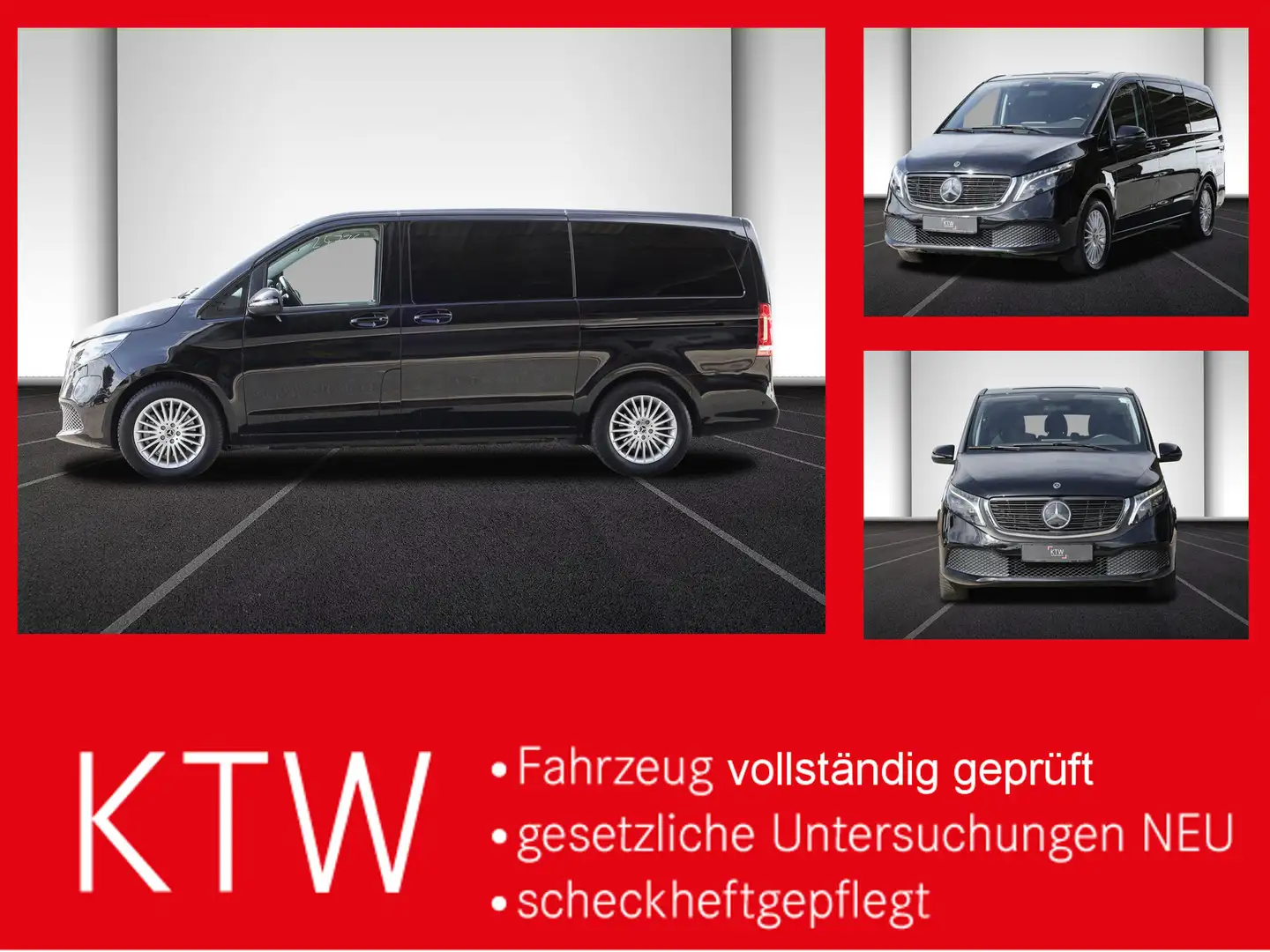 Mercedes-Benz EQV 300 lang,7Sitze,2xKlima,2xSchiebetür el.,LED Schwarz - 1