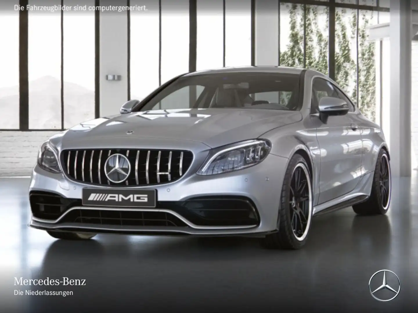 Mercedes-Benz C 63 AMG C 63 S Coupé DRIVERS+360+MULTIBEAM+BURMESTER+SPUR Silber - 2