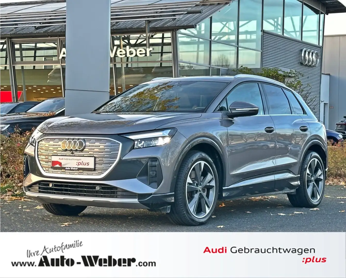 Audi Q4 e-tron 40 PANO HuD NAVI+ AHK SMARTPHONE LEDER Grau - 1