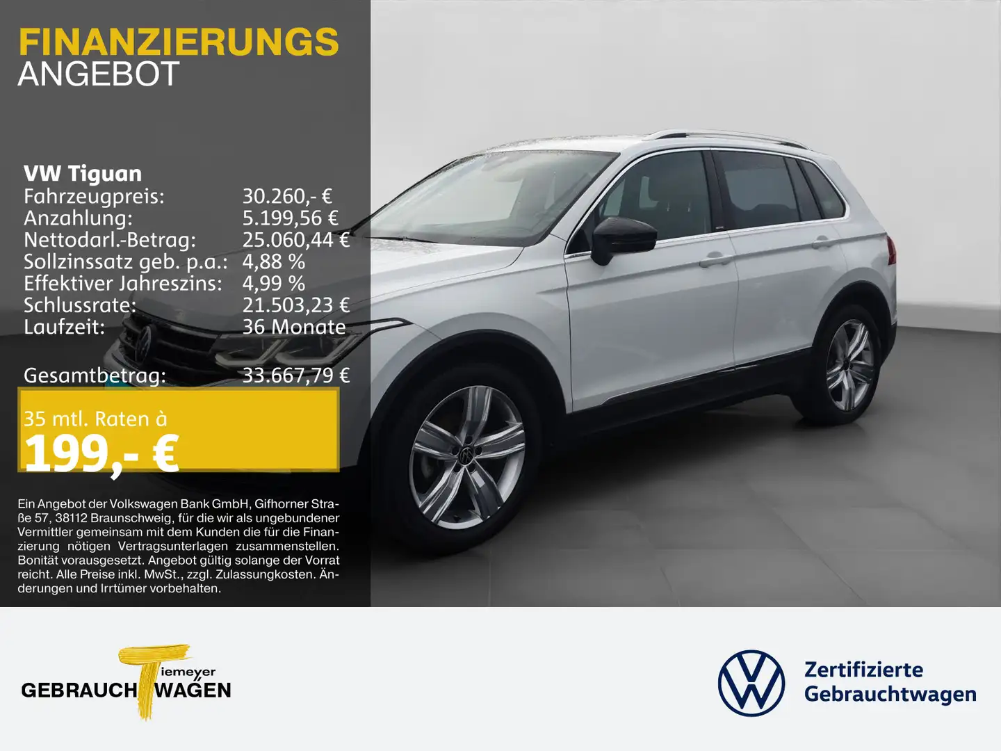 Volkswagen Tiguan 1.5 TSI DSG MOVE MATRIX KAMERA NAVI Weiß - 1