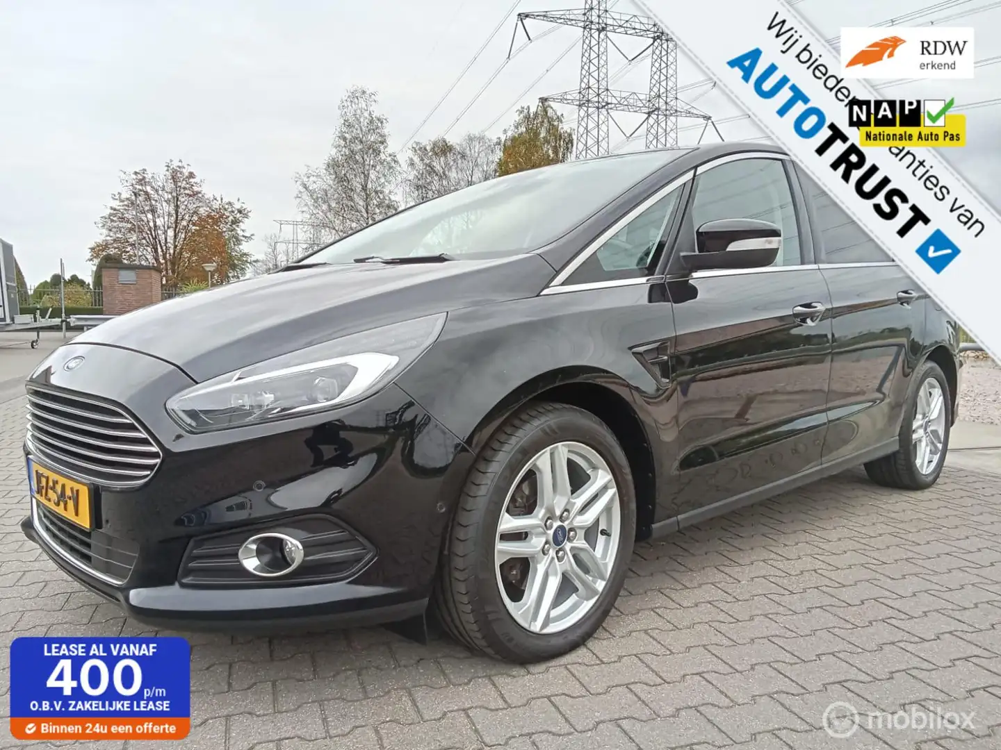 Ford S-Max 2.0 EcoBoost Titanium 7p./automaat/clima/navi Zwart - 1
