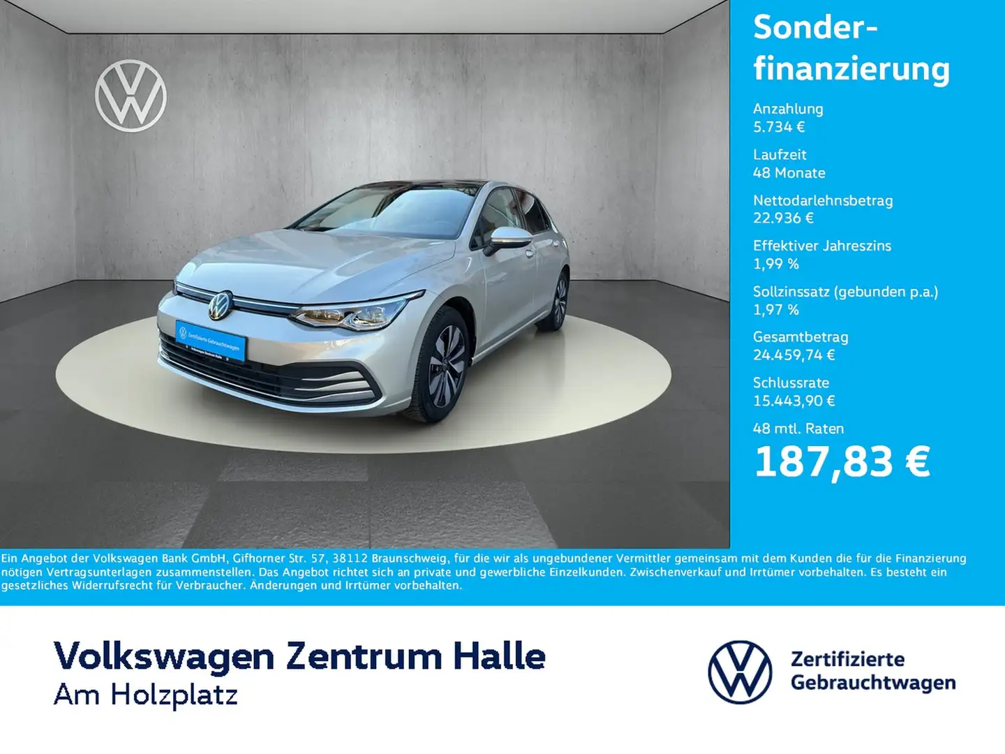 Volkswagen Golf VIII 1.5 eTSI Move DSG Silber - 1