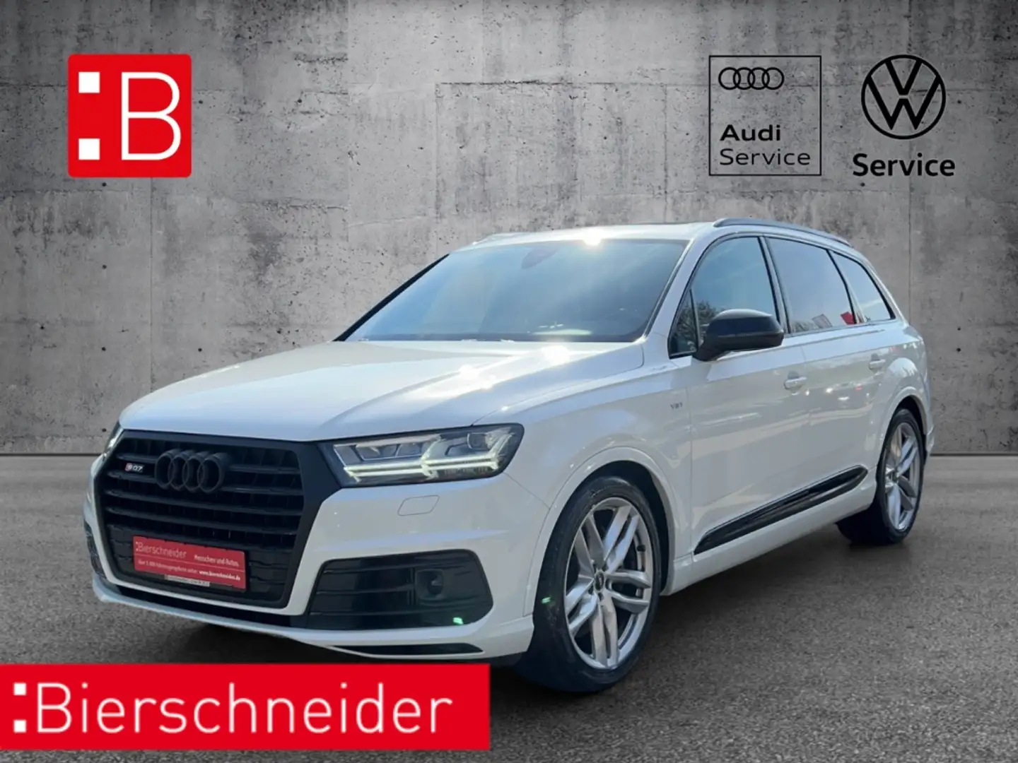 Audi SQ7 4.0 TDI qu. LEDER LED PANO LUFT ACC NAVI PDC 7-SIT Blanc - 1
