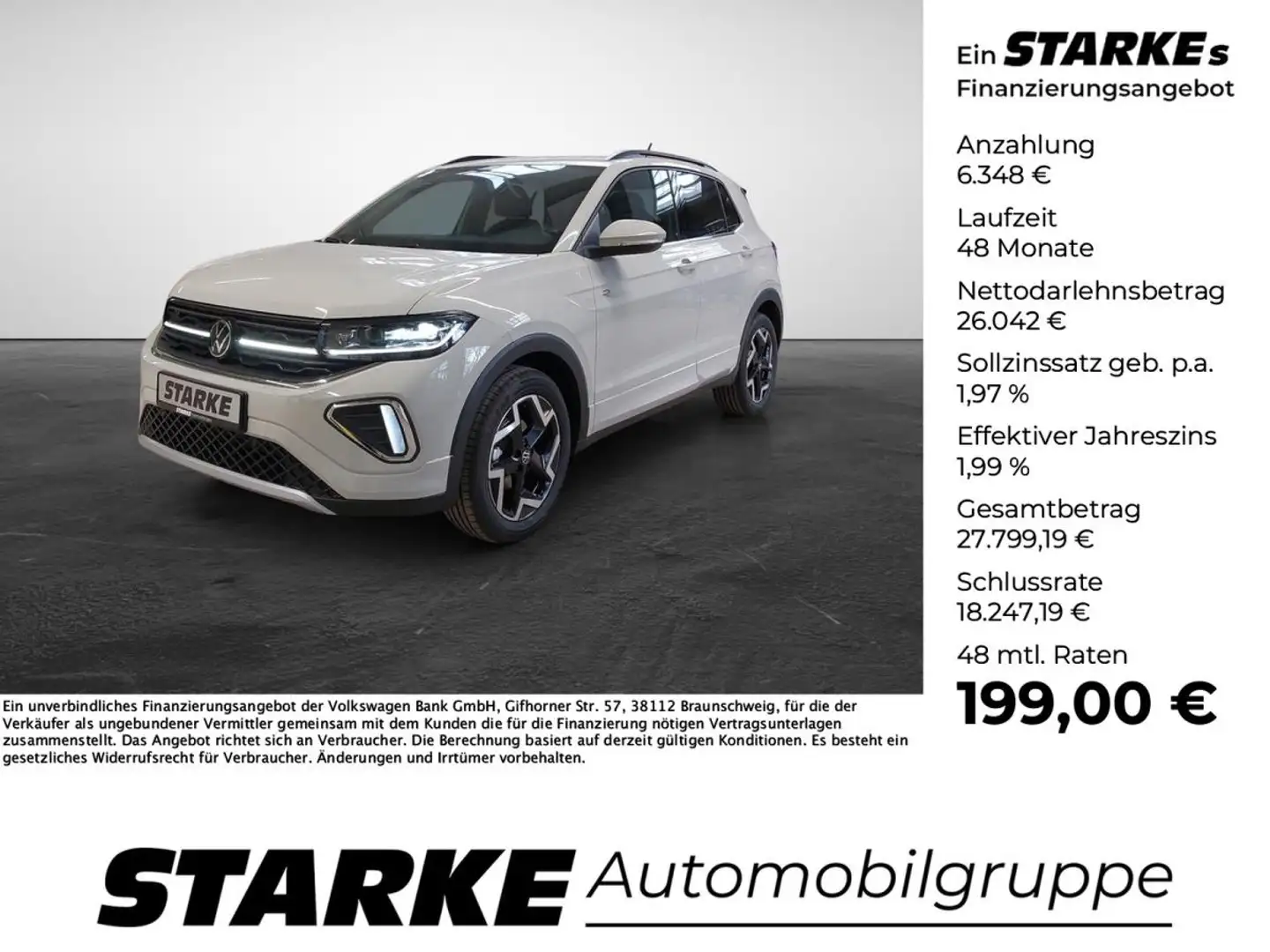 Volkswagen T-Cross 1.0 TSI DSG R-Line Grau - 1