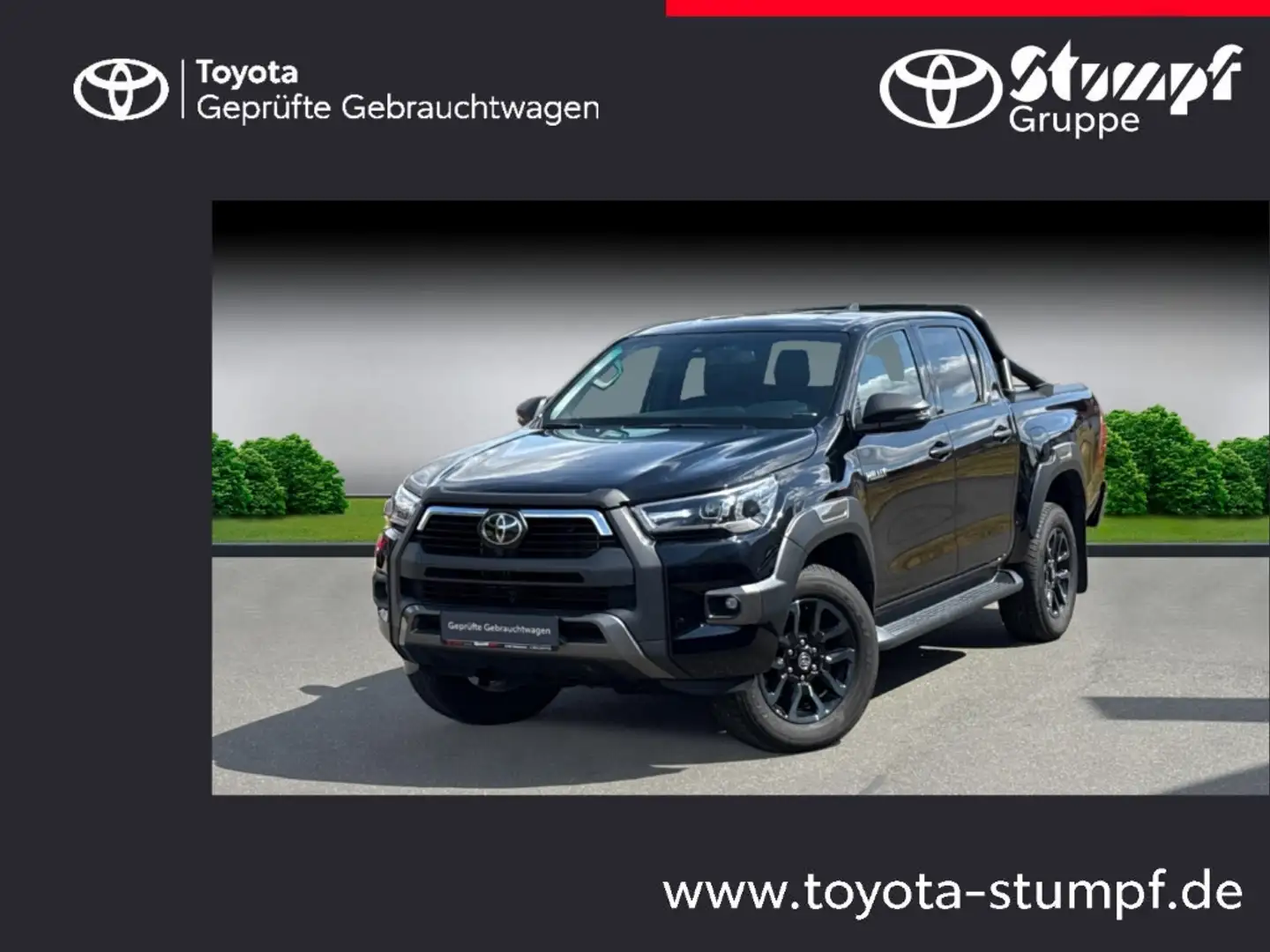 Toyota Hilux Double Cab Invincible 4x4 2.8 D-4D EU6d inkl. Lade Чорний - 1