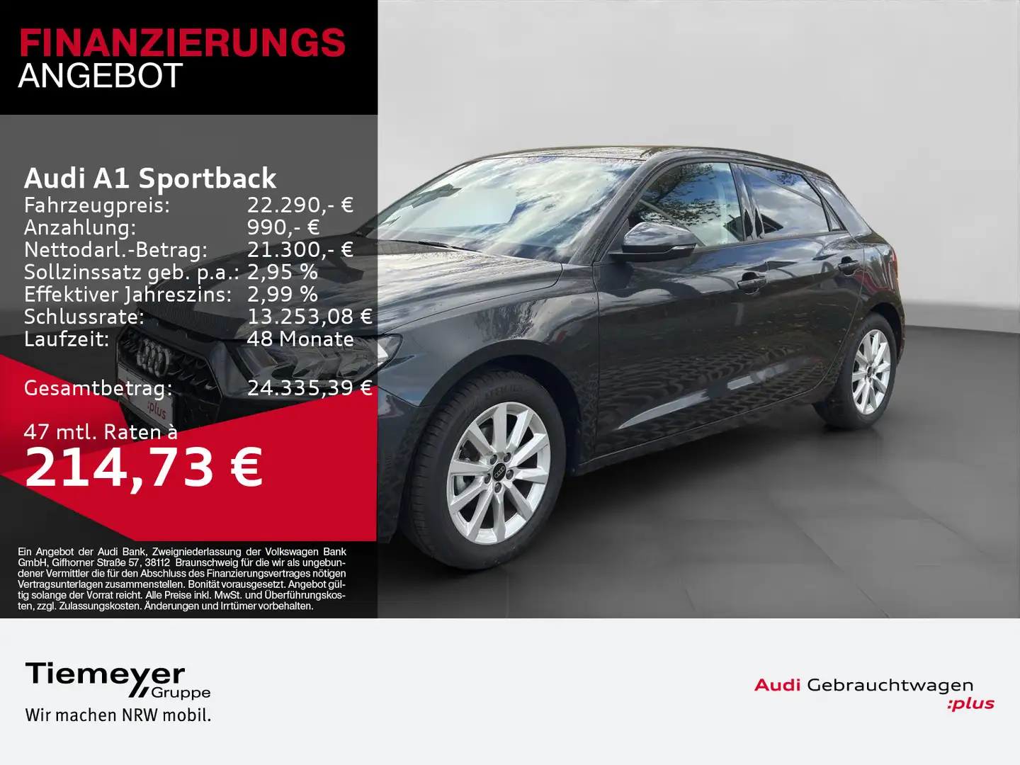 Audi A1 25 TFSI ADVANCED ACC VIRTUAL SOUNDS Grau - 1