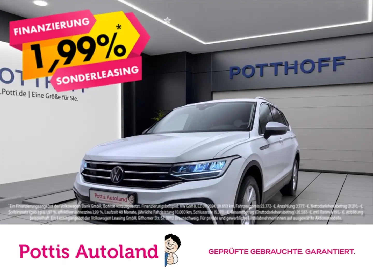 Volkswagen Tiguan Allspace 2.0 TDI DSG LIFE NAVI AHK KAMERA PDC Weiß - 1