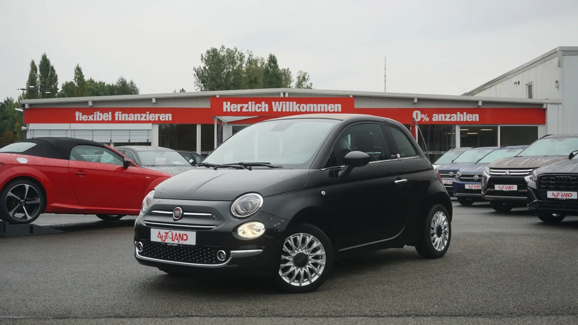 Fiat 500 0.9 Lounge Navi Sitzheizung el. Verdeck PDC Schwarz - 2