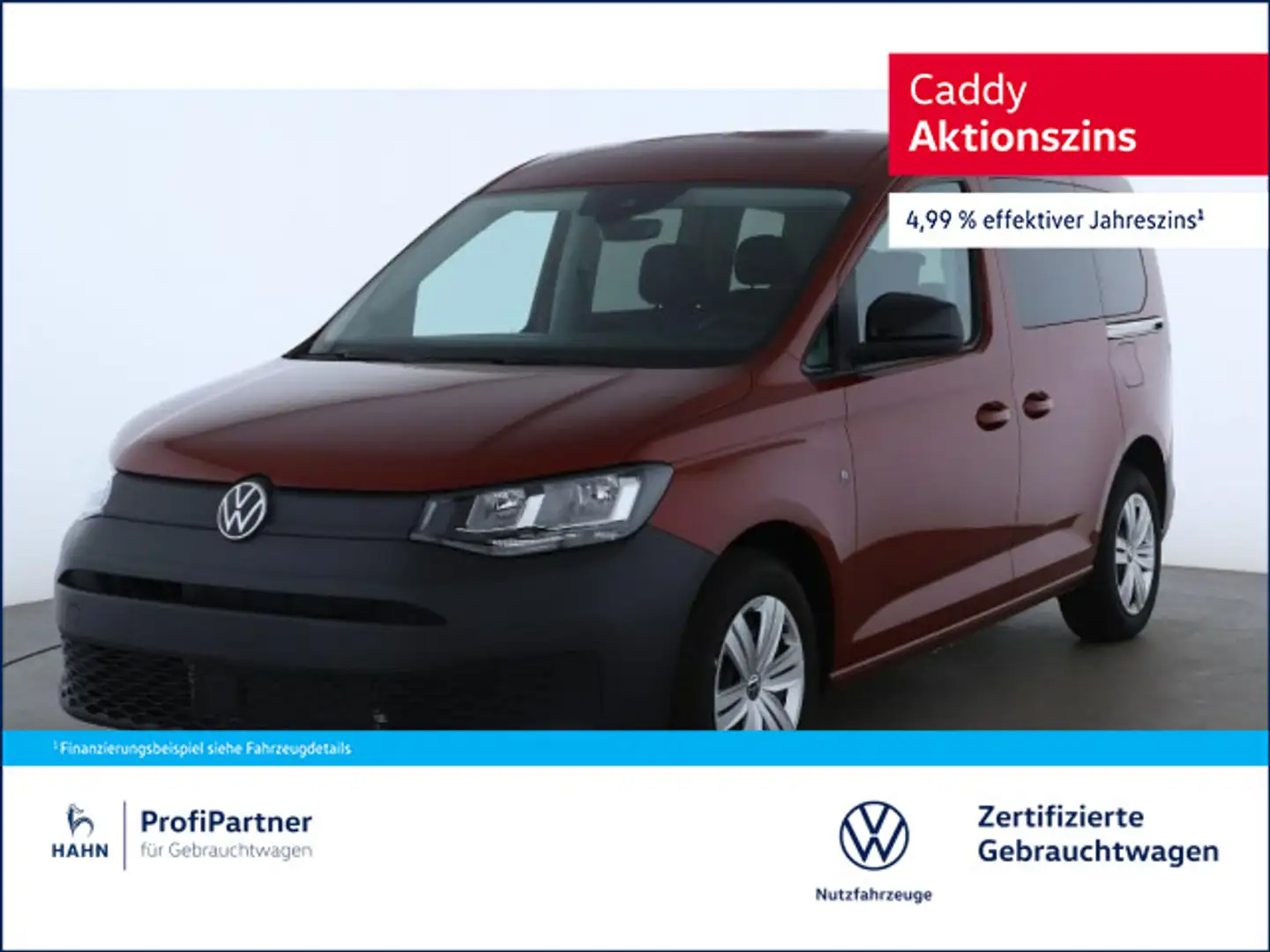 Volkswagen Caddy 1.5TSI 85KW DSG PDC Rückfahrkamera 5J Gara Rot - 1