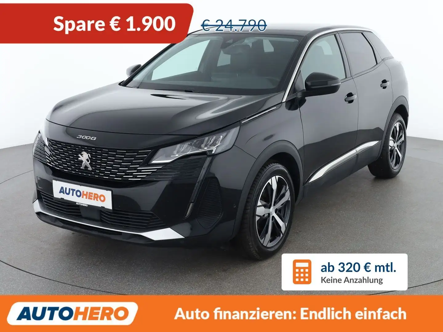 Peugeot 3008 1.5 Blue-HDi Allure Schwarz - 1