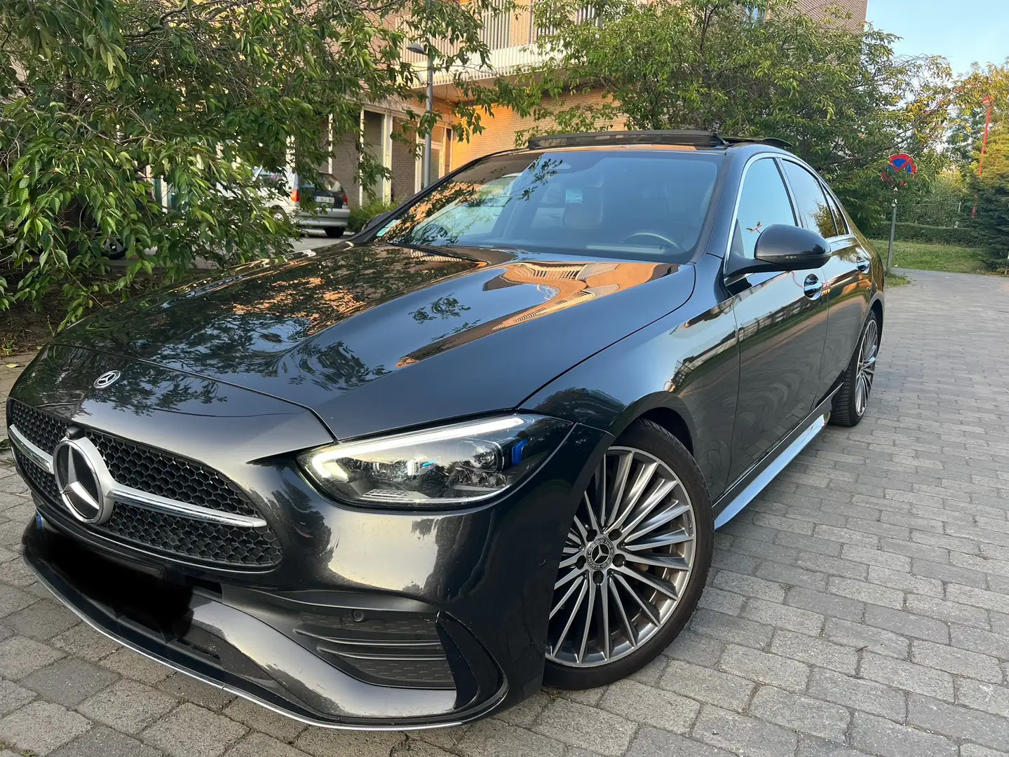 Mercedes-Benz C 200 AMG Line full toit pano .. hybride Negro - 1