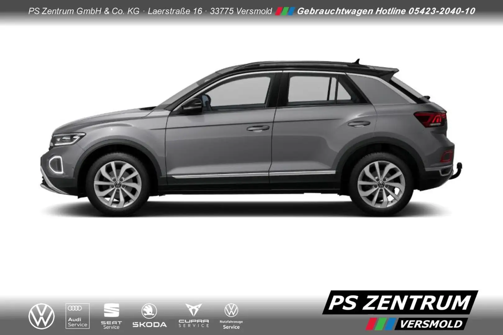 Volkswagen T-Roc Style 1.5 TSI RFK Navi AHK Bluetooth LED Grau - 2